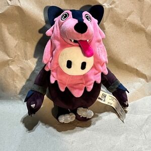 Fall Guys 8" Plush Big Bad Wolf Pink‎ Purple Bean Moose Toys Gaming Collectible